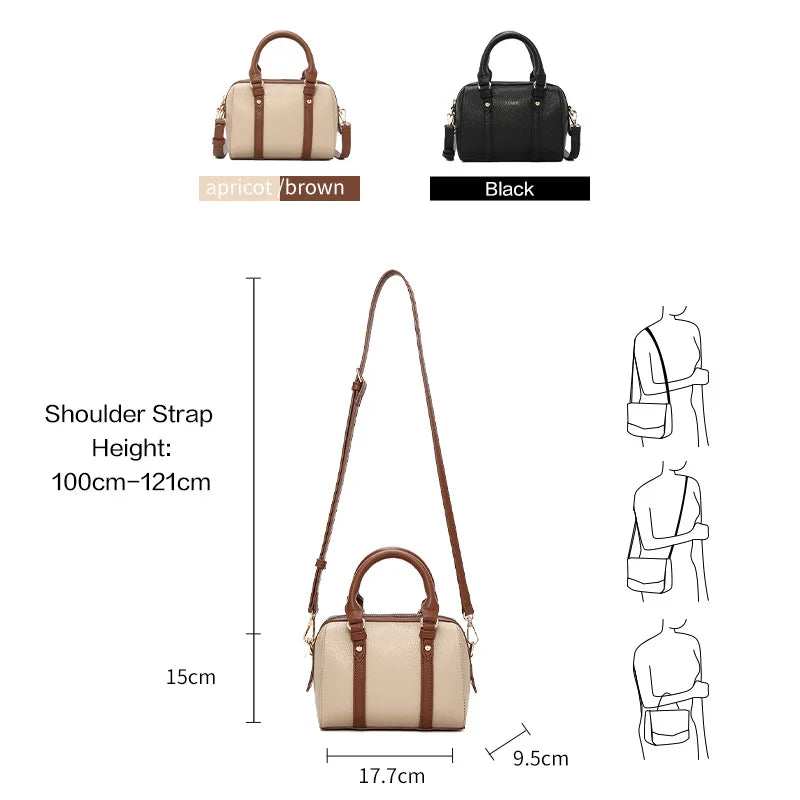Damen Crossbody-Handtasche aus PU Leder im Chic Stil mit Großem Fassungsvermögen