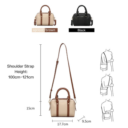 Damen Crossbody-Handtasche aus PU Leder im Chic Stil mit Großem Fassungsvermögen