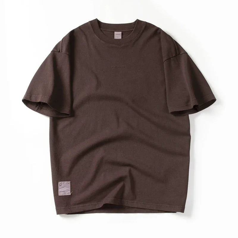 Herren T-Shirt aus Baumwolle im lässigen O-Ausschnitt mit solidem Design