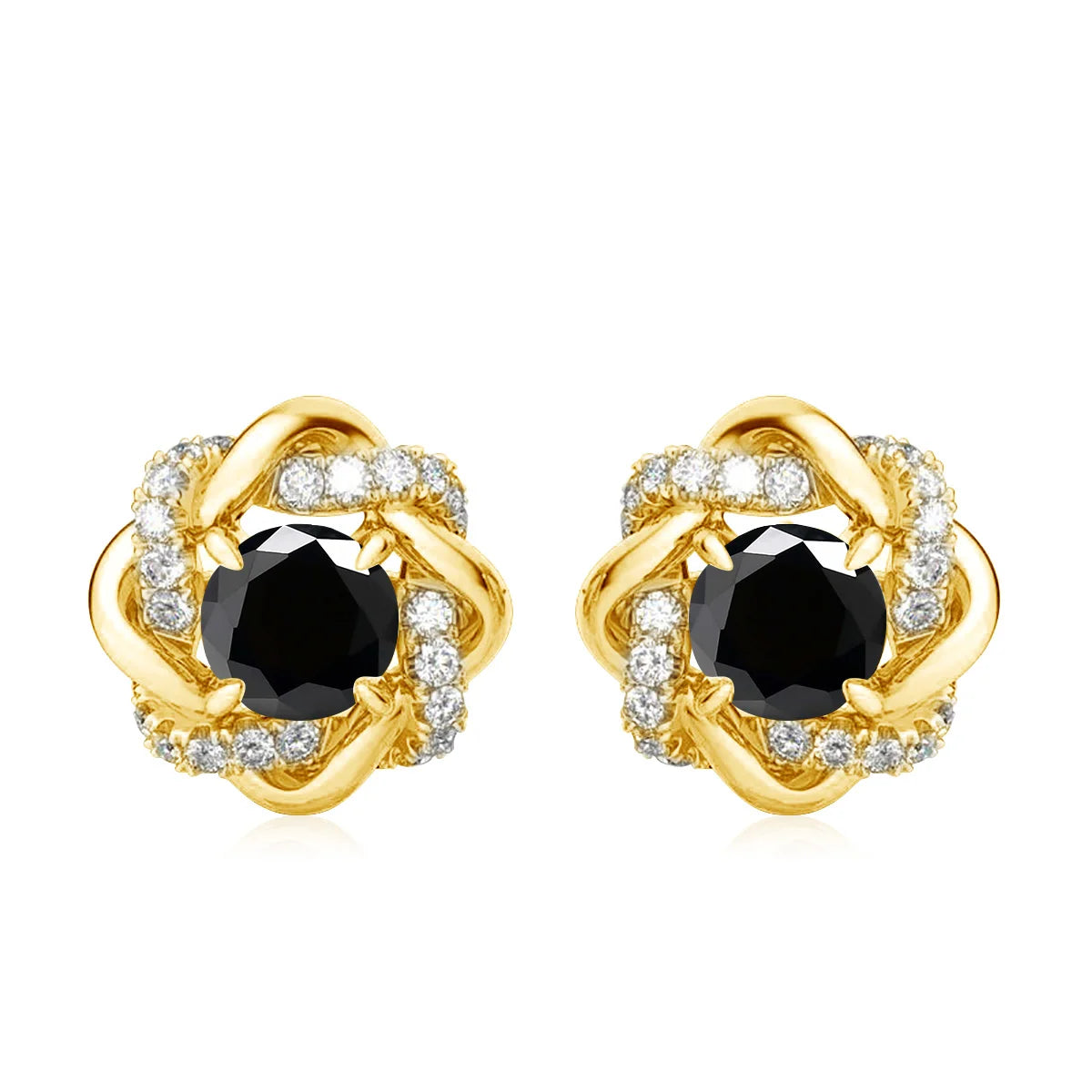 Damen-Moissanit-Ohrringe mit Zertifikat, 2 Karat Rosegold, Davidstern-Design, Luxusschmuck