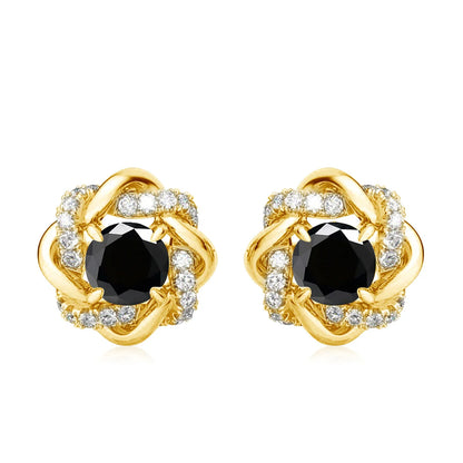 Damen-Moissanit-Ohrringe mit Zertifikat, 2 Karat Rosegold, Davidstern-Design, Luxusschmuck