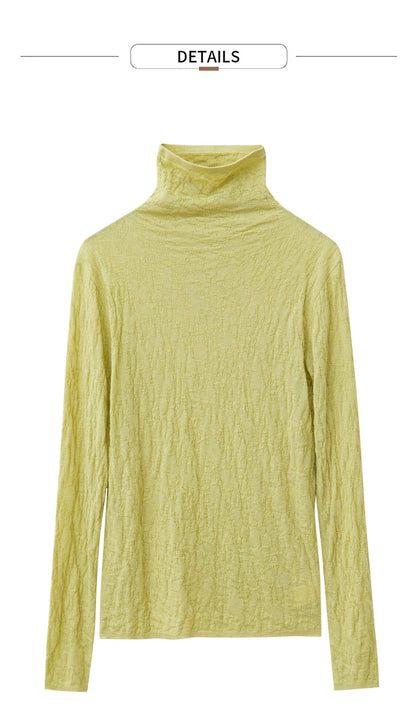 Damen-Rollkragenpullover Wolle Slim einfarbig Büro Winter