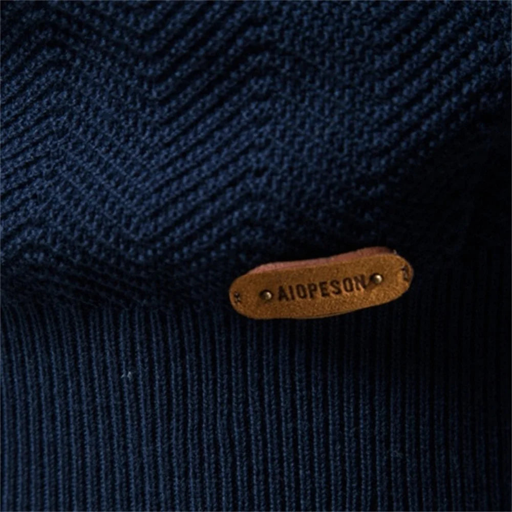 Herren Pullover aus Baumwolle mit lässigem Drop-Hülsen-Design für den Winter