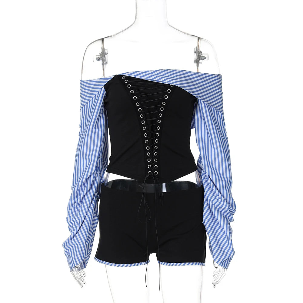 Colorblock Damen-Trenchcoat mit Stehkragen und langen Ärmeln – Vintage-Chic mit Patchwork-Design und Reißverschluss.