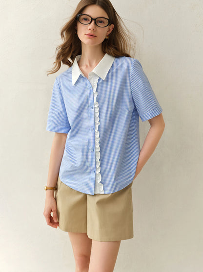 Ärmelloses Damen-Top im farbenfrohen Farbverlauf – Zweiteiliges Set aus Baumwolle für den Sommer im Büro-Look