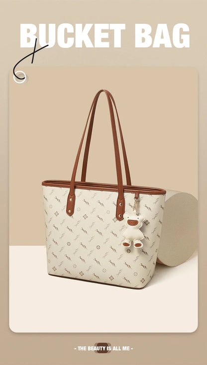 Damen-Handtasche aus PU-Leder mit großem Fassungsvermögen und vielseitiger Schulter- oder Crossbody-Trageweise