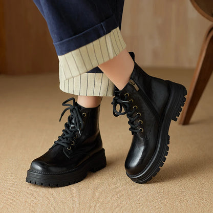 AIYUQI Women's Ankle Boots 2025 New Anti-slip Desert Short Boots Women Winter Platform British Style Women's Booties