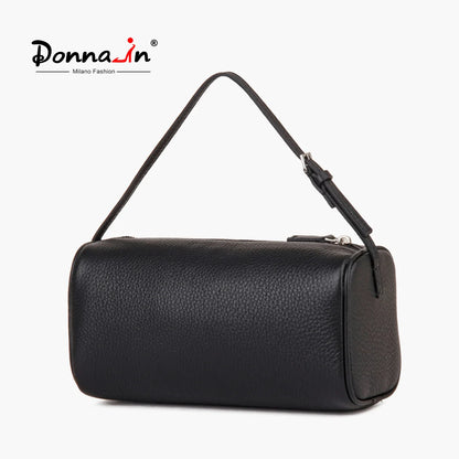 Rindsleder-Handtasche | Top-Handle Mit Schultergurt