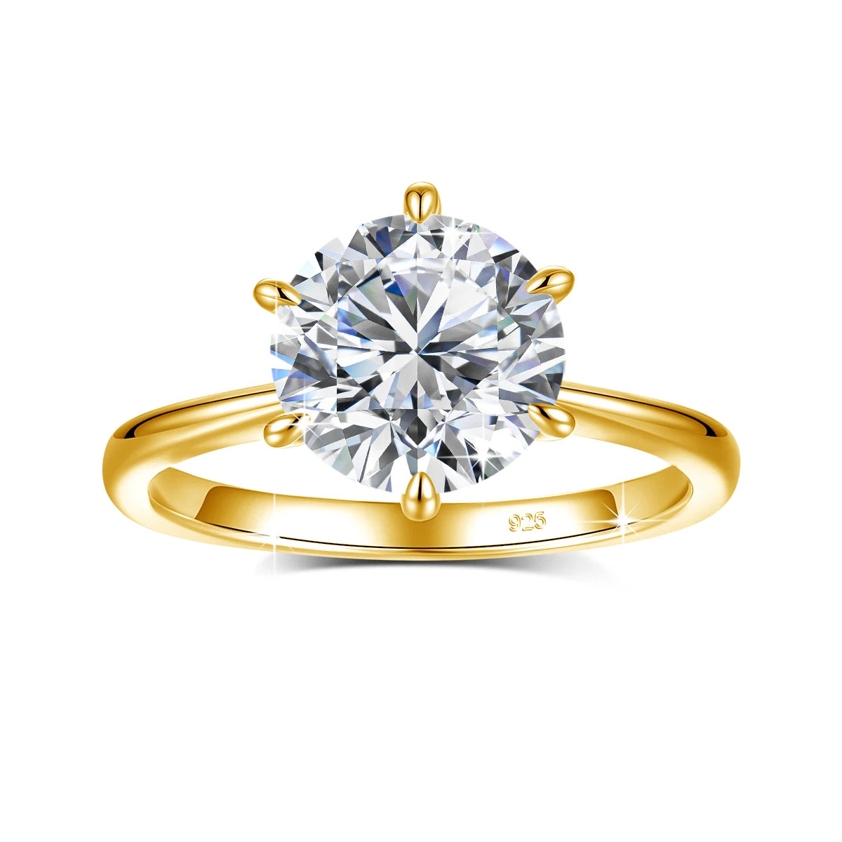 Damen-Verlobungsring-Verstärker aus Sterling Silber mit Moissanit Stein für funkelnde Hochzeiten