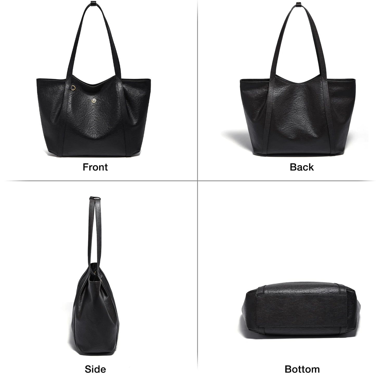Damen-Tote-Tasche aus Rindleder mit großer Kapazität und leichtem Gewicht für Pendeln und Alltag