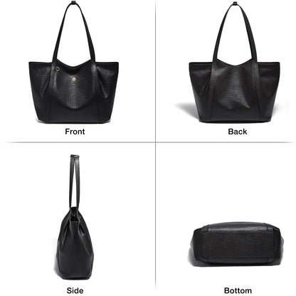 Damen-Tote-Tasche aus Rindleder mit großer Kapazität und leichtem Gewicht für Pendeln und Alltag