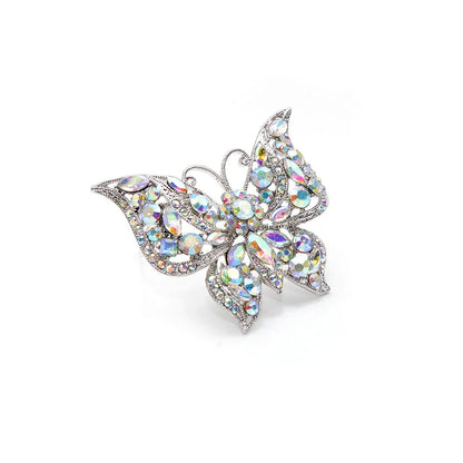 Brosche Schmetterling Strass Kristall Dunkel Winter Insekt Modeschmuck