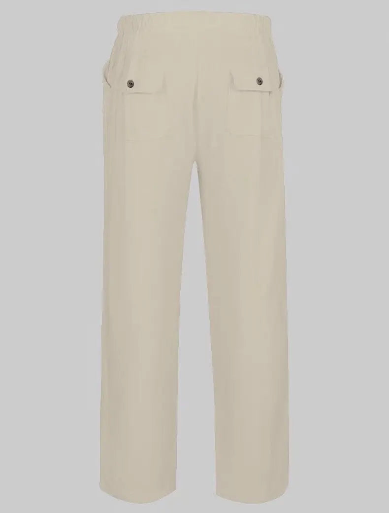 Sommerliche Herren-7/8-Hose im trendigen Stil – große, gerade geschnittene, schnell trocknende Strandhose für Teenager