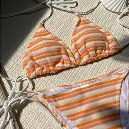 Weißer Push-Up-Bikini im brasilianischen Stil für Damen – ideal für Strand und Pool