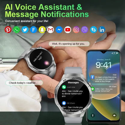 LIGE 2025 Neue Bluetooth Anruf Smart Uhr 1,53 "360*360 Benutzerdefinierte Zifferblatt Wasserdichte Sport Männer Frau Gesundheit Monitor smartwatch Für Mann