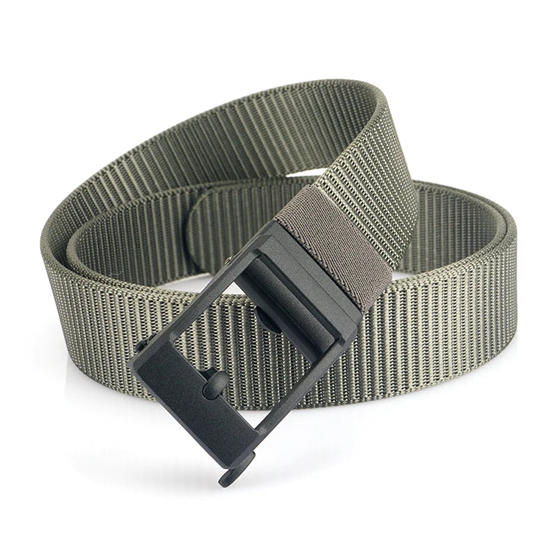 Herren-Gürtel aus Nylon 3,8 cm Breite verstellbar mit automatischer Schnalle für Alltag und Abenteuer