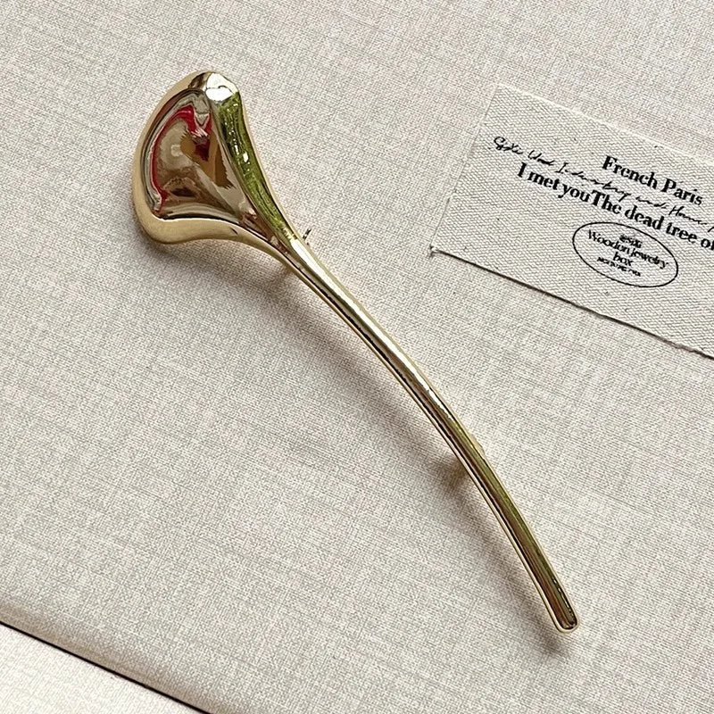Brosche Ginkgoblatt Metall Vintage Glänzend Korsage Geschenk Damen
