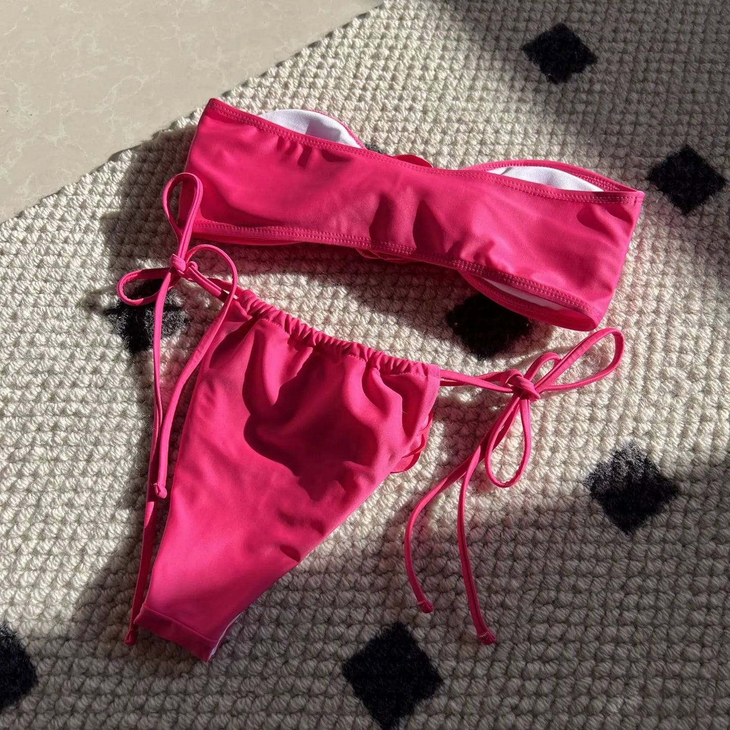 Blumiger Push-Up-Bikini im brasilianischen Stil für Damen – ideal für Strand und Pool