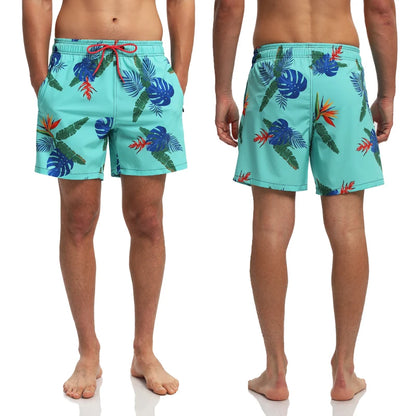 Herren-Badeshorts mit niedrigem Bund und sexy Print – ideal für Gym und Surfen, herausnehmbare Polster, mehrfarbig