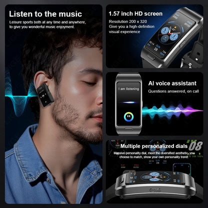 LIGE 2-in-1 TWS Bluetooth Headset Smart Watch Sport GPS Kopfhörer Smartwatch Wasserdichte Musik Kopfhörer Uhren EKG Herzfrequenz