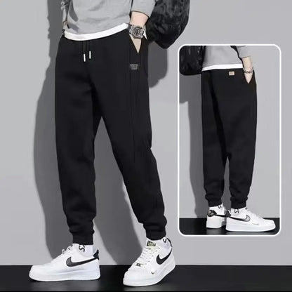 Warme Herren-Sporthose mit Kordelzug im lockeren japanischen Stil – ideal für Herbst und Winter