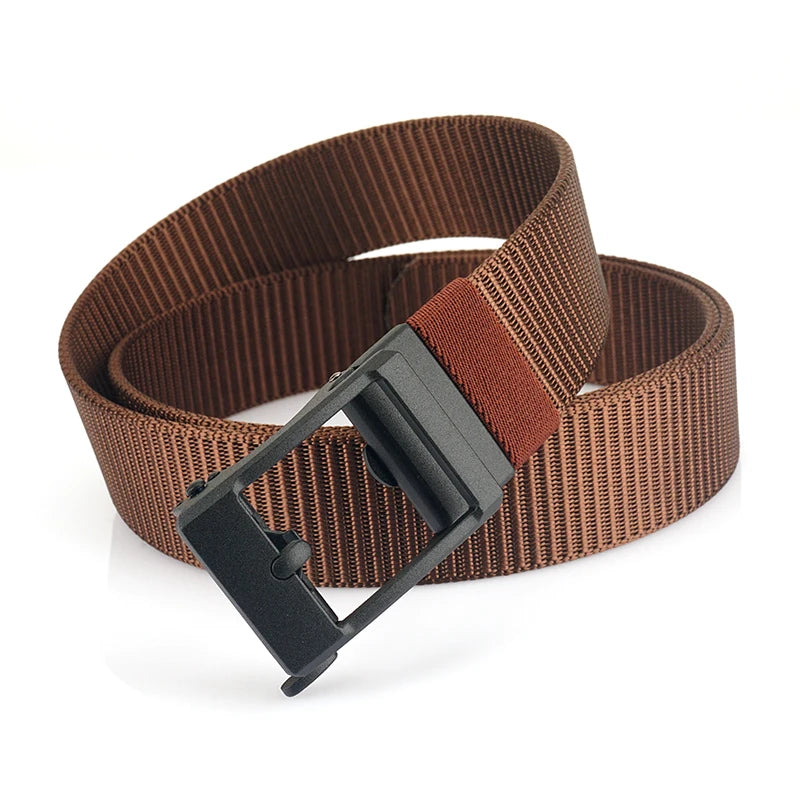Herren-Gürtel aus Nylon 3,8 cm Breite verstellbar mit automatischer Schnalle für Alltag und Abenteuer