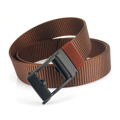 Herren-Gürtel aus Nylon 3,8 cm Breite verstellbar mit automatischer Schnalle für Alltag und Abenteuer