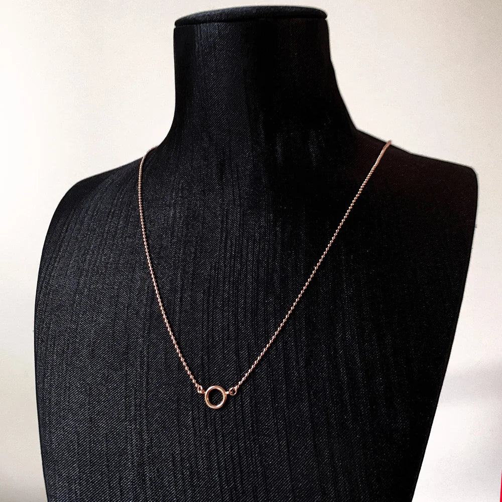 Damen-Halskette Charm-Kette rund Roségold Winter romantisch aus Sterlingsilber