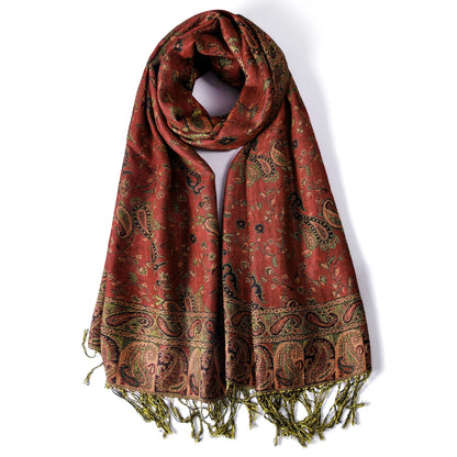 Damen Winterschal Kaschmir Pashmina Luxus Druck warm Stolen Foulard Baumwolle