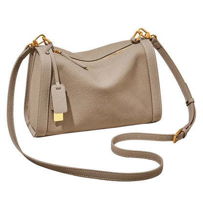Damen-Schultertasche Vintage-Charme aus Spaltleder Alltagsbegleiterin für Stil und Funktion im Alltag