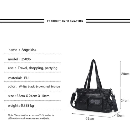 Damen-Schultertasche Mit Mehrfachtaschen Und Handyfach Im Vintage-Stil Alltagsbegleiter