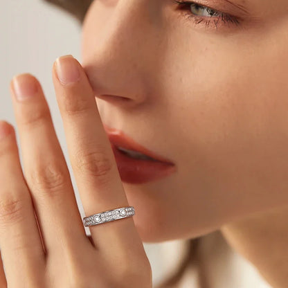 Damen-Schmuckset Ring und Armreif mit Moissanit