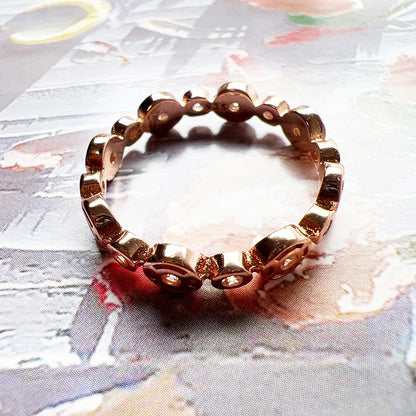 Damen-Ring Kreise romantisch Roségold aus Sterlingsilber