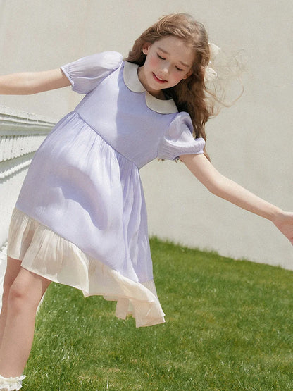 Langärmliges Winterkleid für Mädchen mit rotem Plüsch und weißem Tüll – Prinzessinnen-Geburtstagskleid für Kinder von 3 bis 14 Jahren