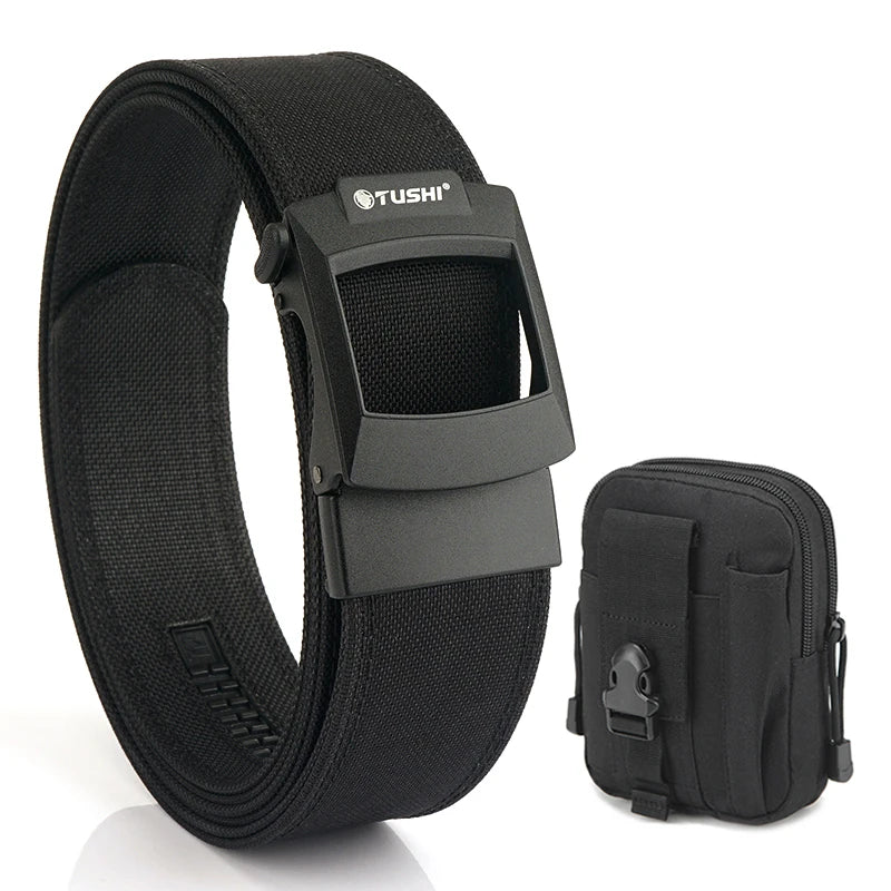 Herren-Taktischer Nylon-Gürtel Verstellbar mit Automatik-Schnalle 4,3 cm Breite Alltagsseinsatz