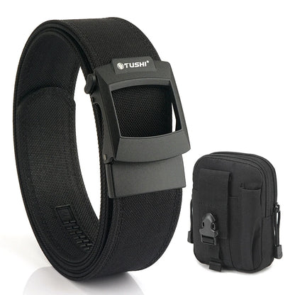 Herren-Taktischer Nylon-Gürtel Verstellbar mit Automatik-Schnalle 4,3 cm Breite Alltagsseinsatz