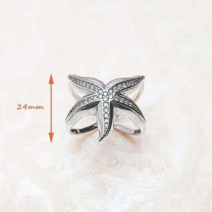 Damen-Charm-Anhänger Seestern Statement romantisch aus Sterlingsilber