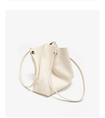 Damen Schultertasche Aus Splitleder Retro-Stil Großes Fassungsvermögen