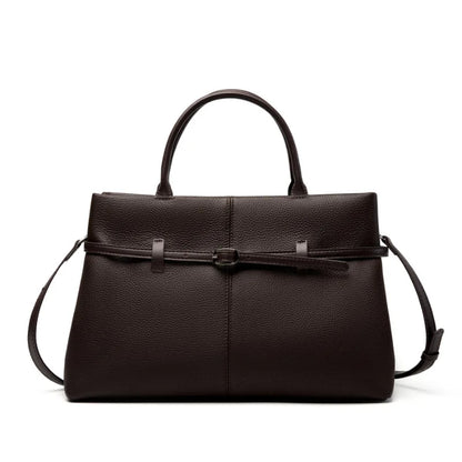 Leder-Top-Handle Tote | Vollnarbenleder Silberbeschläge