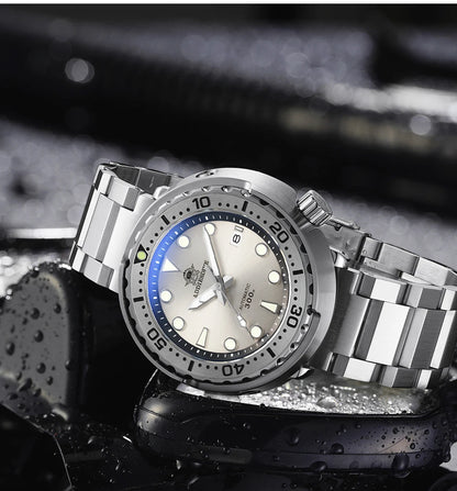 Herren-Tuna-Taucheruhr mit Automatikwerk und 300 m Tiefe