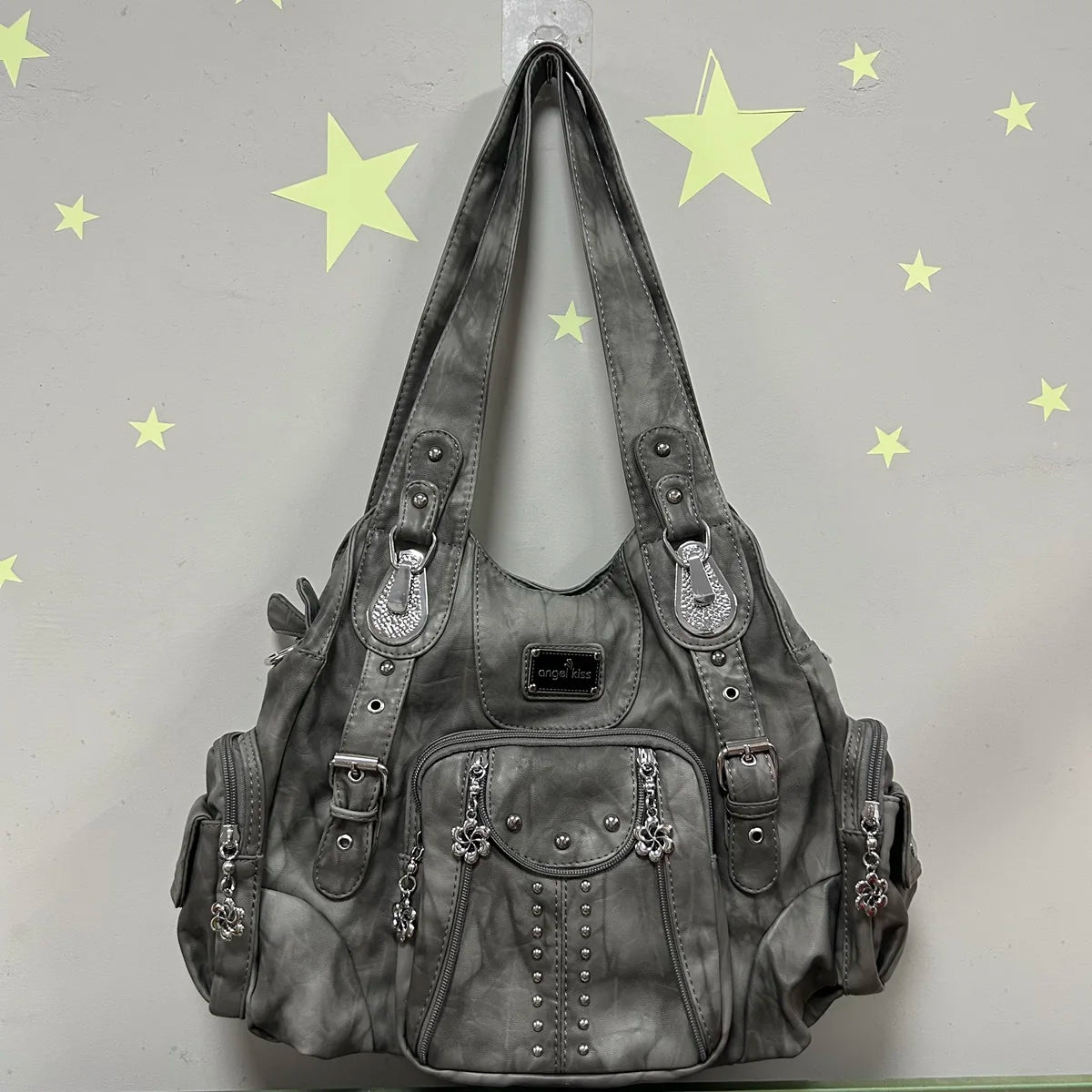 Damen-Schultertasche Aus PU-Leder Große Kapazität Vintage Stil Für Alltag Mit Viel Stauraum