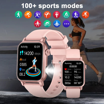 LIGE Neue Mit LED Taschenlampe Smart Uhr Frauen 1,85 "HD Display Herzfrequenz Sport IP68 Wasserdichte Bluetooth Anruf Männer smartwatch