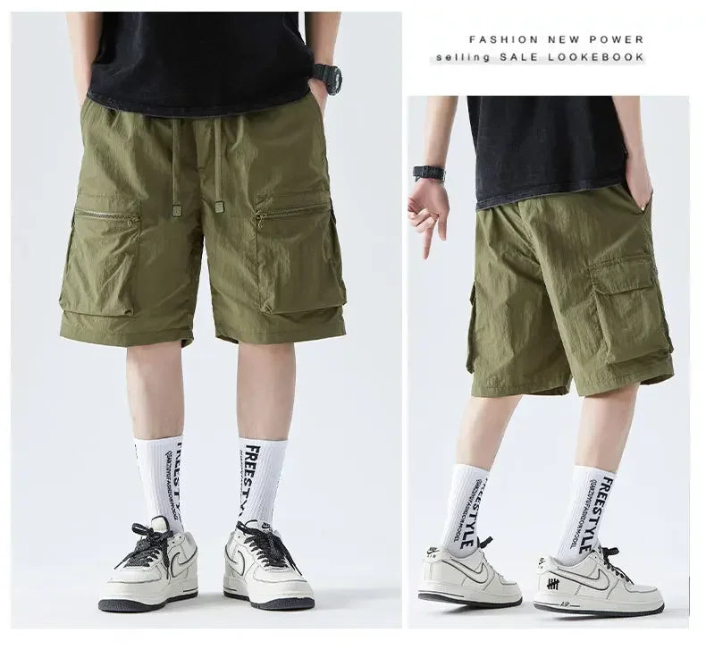 Herren-Laufshorts mit Handytasche und Reißverschlusstasche – ideal für Marathon und Sport.