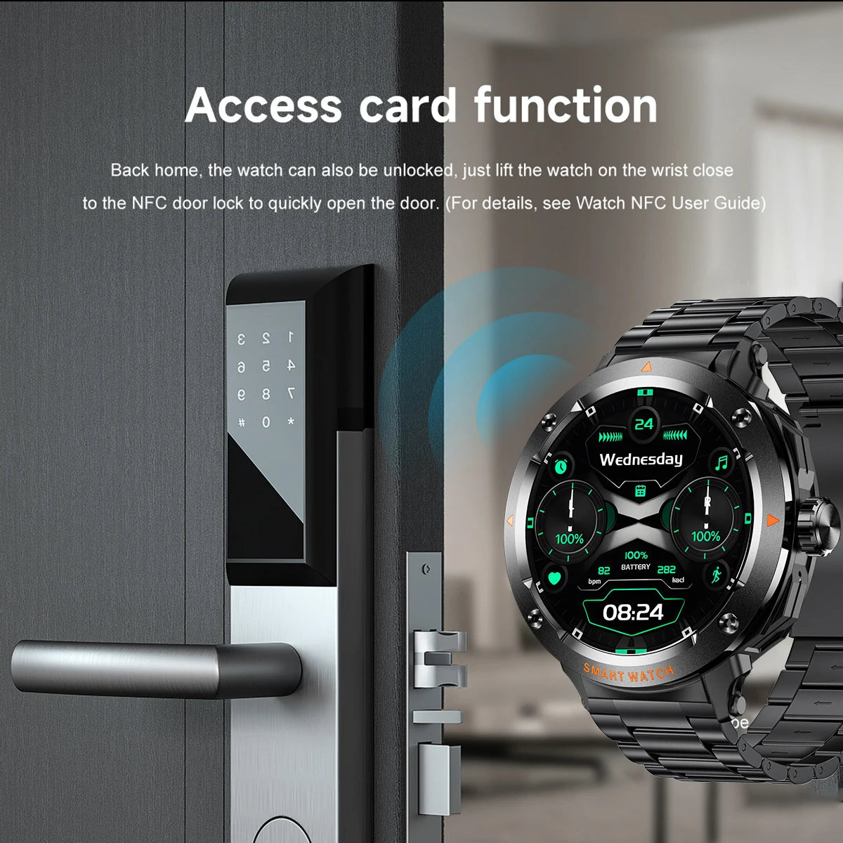 LIGE Neue TWS 2-in-1 Smart Uhr Mit Headset Bluetooth Anruf NFC Smartwatch Männer Herzfrequenz Blut sauerstoff Spielen Musik Ohrhörer Uhr