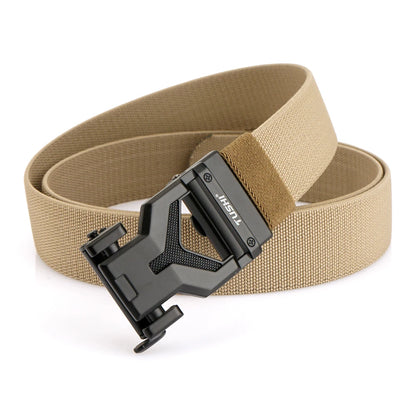 Herren-Gürtel Elastischer 3,8 Zentimeter Breite Gurtband Mit Metall-Schnalle Und Automatikverschluss