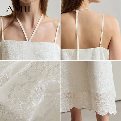 Elegant Sommerkleid Damen Mit Zauberhafter Stickerei