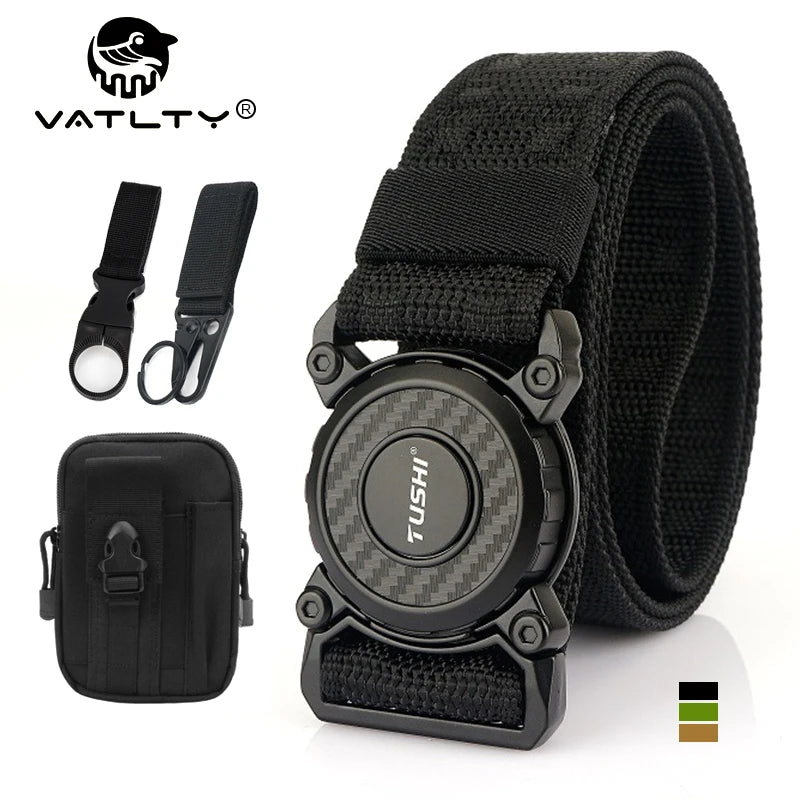 Herren-Taktischer Outdoor-Gürtel mit Schnellverschluss aus robustem Nylon Alltagstauglich