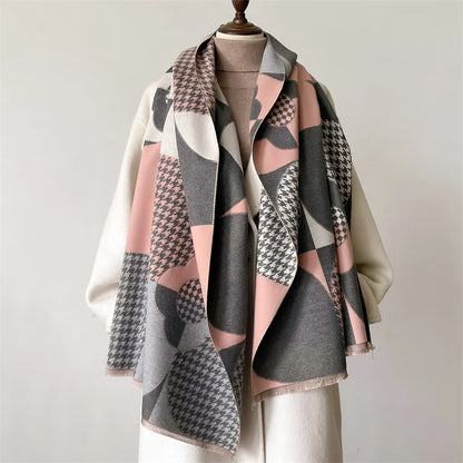 Damen Winterschal Kaschmir Pashmina Design warm Wickelschal Halstuch Bandana B