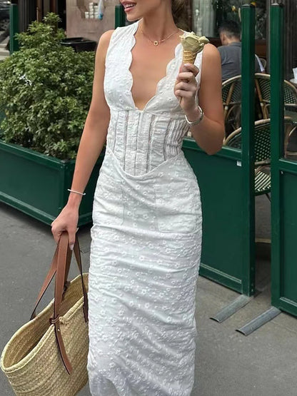 Lässiges Damen-Midikleid mit Rundhalsausschnitt und langen Ärmeln – Patchwork-Design und Falten für einen eleganten Look