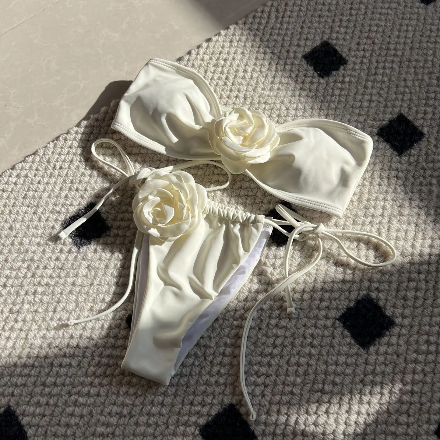 Blumiger Push-Up-Bikini im brasilianischen Stil für Damen – ideal für Strand und Pool